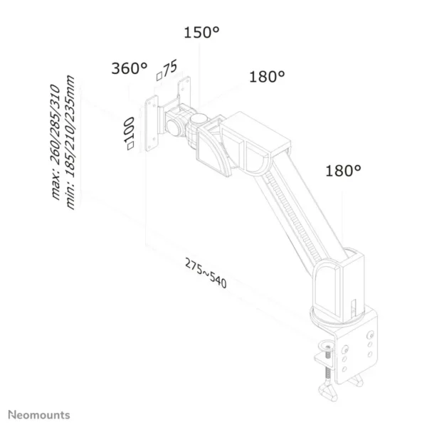 Neomounts monitor arm desk mount