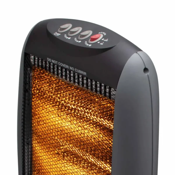 Sogo CAL-SS-18223 electric space heater Indoor Black, Grey 1200 W Halogen electric space heater
