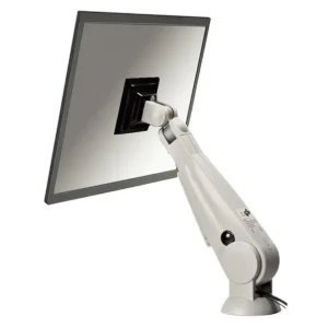 Neomounts Tilt/Turn/Rotate Desk Mount (grommet) for 10-30″ Monitor Screen, Height Adjustable (gas spring) – Grey