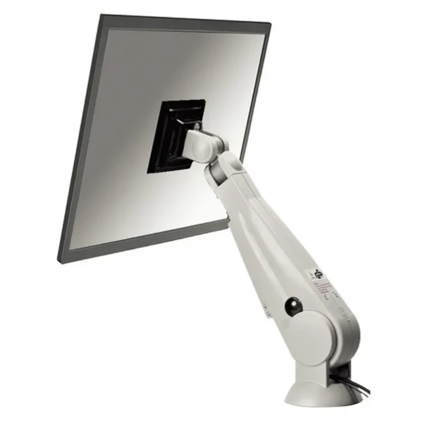 Neomounts Tilt/Turn/Rotate Desk Mount (grommet) for 10-30″ Monitor Screen, Height Adjustable (gas spring) – Grey