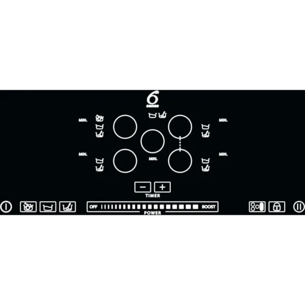 Whirlpool ACM 795/BA Black Built-in 86 cm Zone induction hob 5 zone(s)