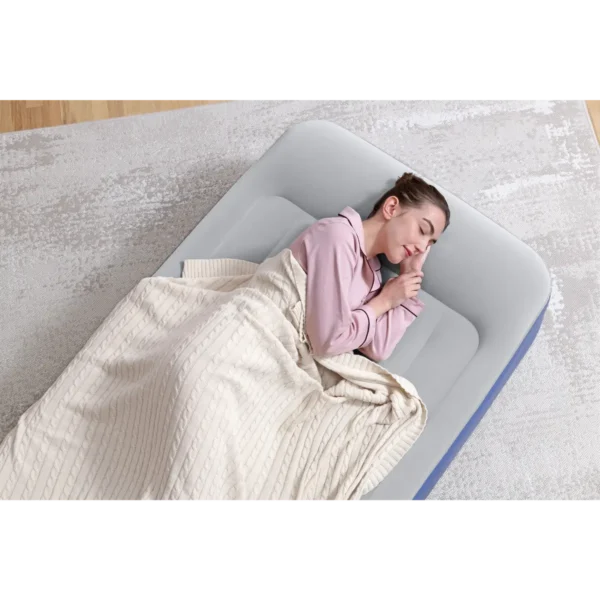 Bestway Tritech Air Mattress Twin with Built-in AC Pump and Antimicrobial Coating 1.91 m x 97 cm x 46 cm