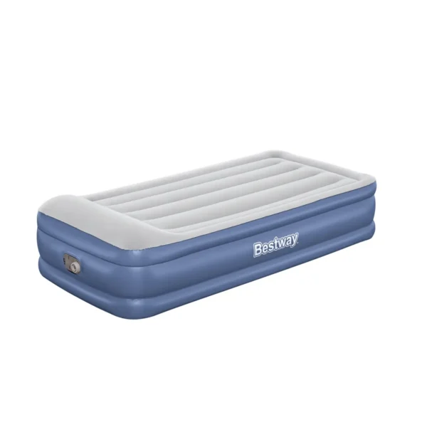 Bestway Tritech Air Mattress Twin with Built-in AC Pump and Antimicrobial Coating 1.91 m x 97 cm x 46 cm