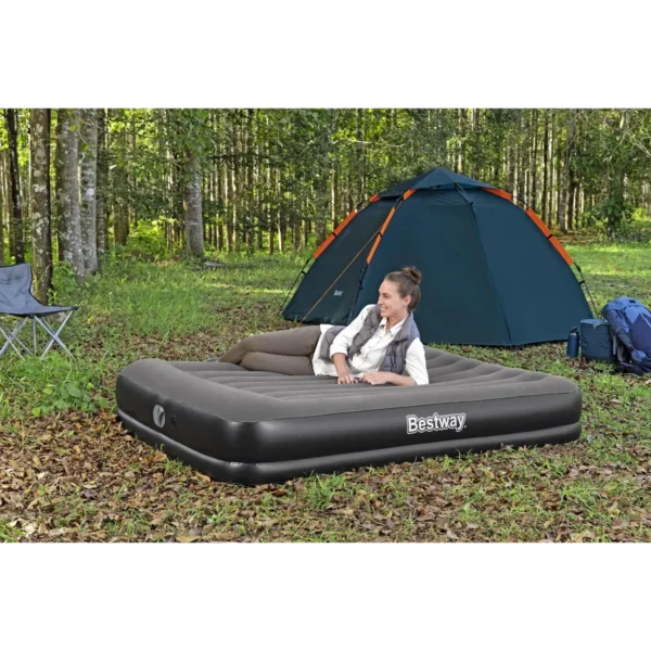 Bestway Tritech Queen Air Mattress with Built-in USB Pump 2.03 m x 1.52 m x 36 cm