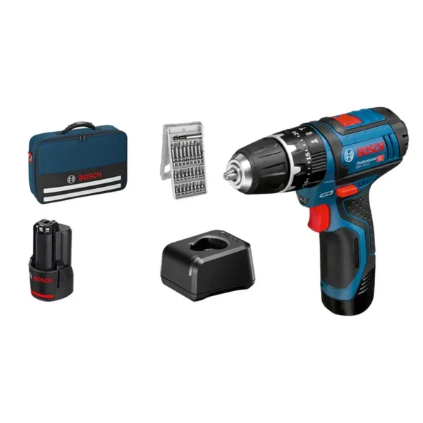 Bosch GSB 12V-15 1300 RPM Black, Blue