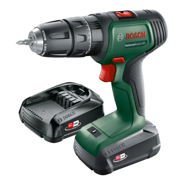 Bosch UniversalImpact 18 Cordless Hammer Drill + 2 batteries