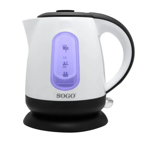 Sogo KET-SS-7715 electric kettle 1 L 1600 W Black, White