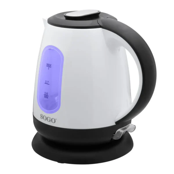 Sogo KET-SS-7715 electric kettle 1 L 1600 W Black, White