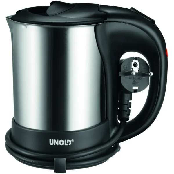 Unold 18575 electric kettle 0.5 L 1000 W Black, Stainless steel