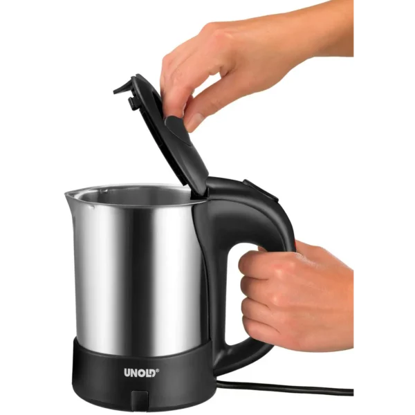 Unold 18575 electric kettle 0.5 L 1000 W Black, Stainless steel