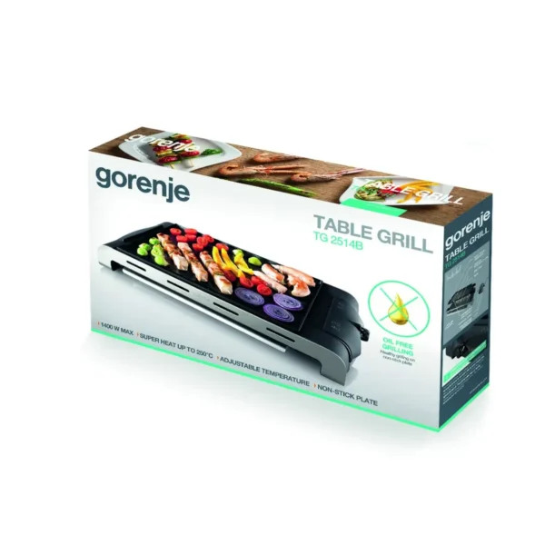 Gorenje TG2514B Freestanding 1400 W Black, Stainless steel