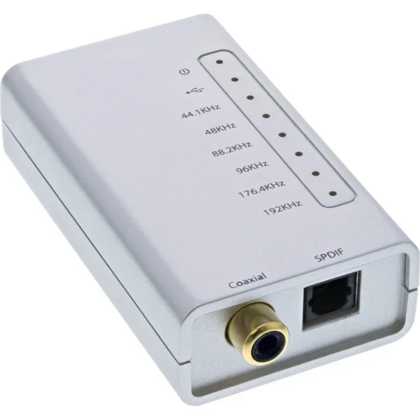 InLine USB HD Audio Adapter 24 Bit 192kHz to Digital Coax/Toslink/I2S Converter