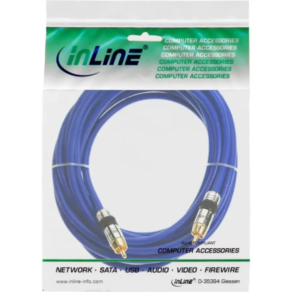 InLine Premium RCA Audio Cable 1x RCA male / male gold plated 1m