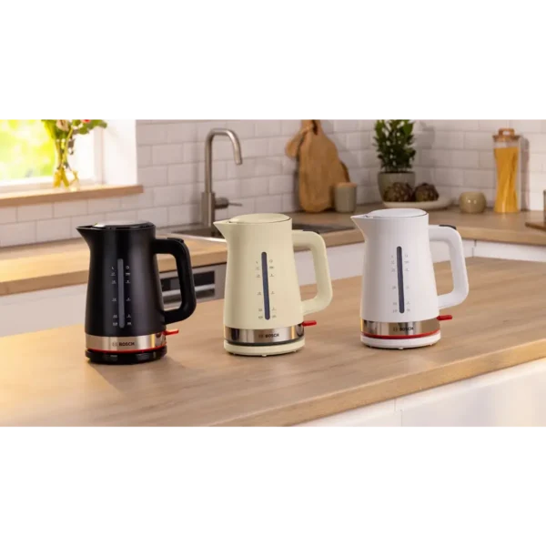 Bosch TWK4M223GB electric kettle 1.7 L 3000 W Black, Cream, Grey, Red