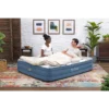 Bestway Tritech Fashion Flock Air Mattress Queen with Built-in AC Pump and Antimicrobial Coating 2.03 m x 1.52 m x 36 cm
