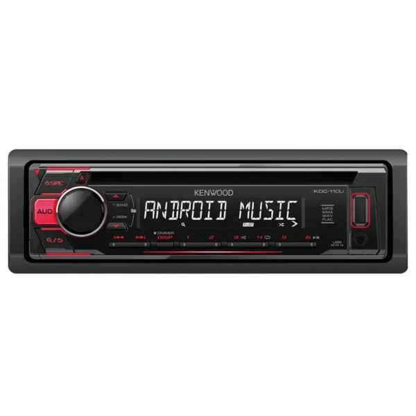 Kenwood KDC-110UR car media receiver Black, Red 200 W