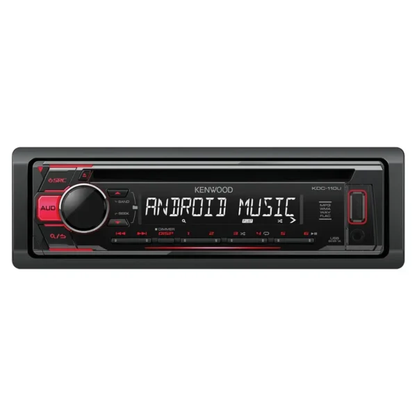 Kenwood KDC-110UR car media receiver Black, Red 200 W
