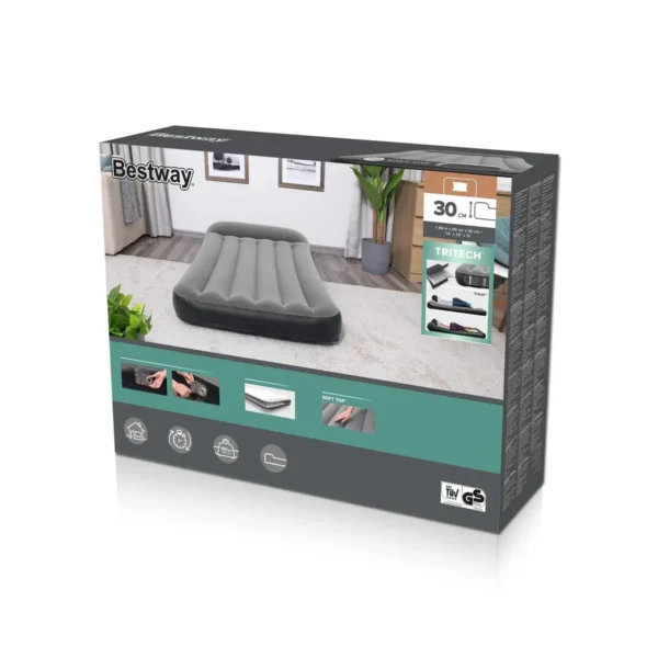 Bestway Tritech Air Mattress Twin with Built-in AC Pump 1.88 m x 99 cm x 30 cm