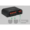 Techly IDATA AU-266 audio switch Black