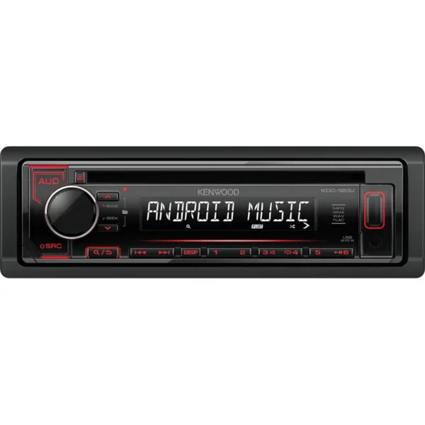 Kenwood KDC-120UR car media receiver Black, Chrome 200 W