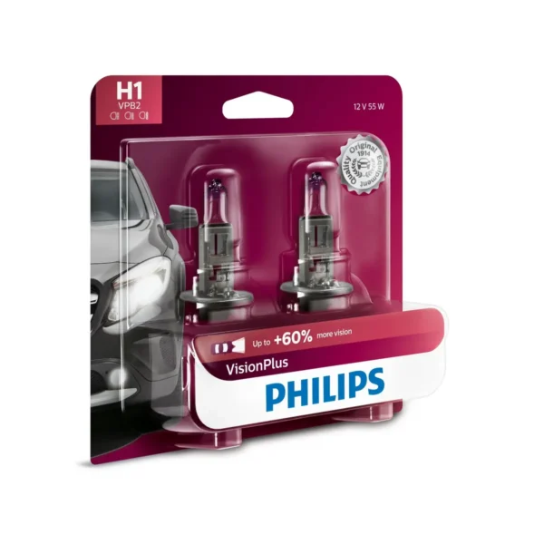 Philips VisionPlus 12258VPB2 car light bulb H1 55 W Halogen