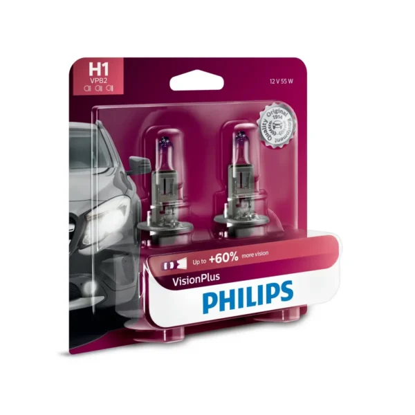 Philips VisionPlus 12258VPB2 car light bulb H1 55 W Halogen
