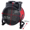 Techly IC-HEAT002 electric space heater Indoor & outdoor Black, Red 2400 W Fan electric space heater