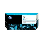 HP 81 Cyan DesignJet Dye Printhead and Printhead Cleaner