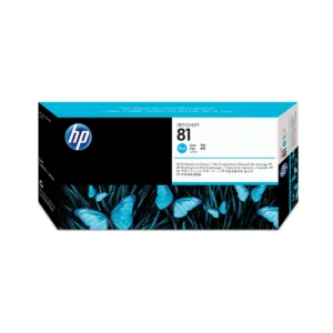 HP 81 Cyan DesignJet Dye Printhead and Printhead Cleaner