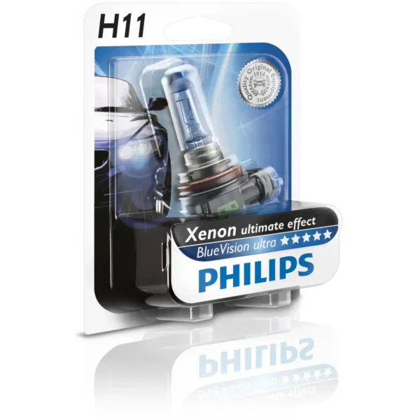 Philips BlueVision ultra car headlight bulb 12362BVUB1