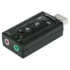 Manhattan USB-A Sound Adapter, USB-A to 3.5mm Mic-in and Audio-Out ports, 480 Mbps (USB 2.0), supports 3D and virtual 7.1 surround sound, Internal Amplifier and Volume Controls