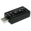 Manhattan USB-A Sound Adapter, USB-A to 3.5mm Mic-in and Audio-Out ports, 480 Mbps (USB 2.0), supports 3D and virtual 7.1 surround sound, Internal Amplifier and Volume Controls