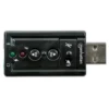 Manhattan USB-A Sound Adapter, USB-A to 3.5mm Mic-in and Audio-Out ports, 480 Mbps (USB 2.0), supports 3D and virtual 7.1 surround sound, Internal Amplifier and Volume Controls