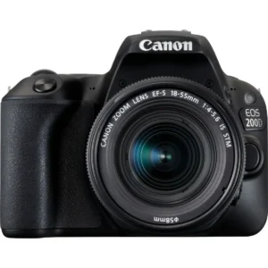 Canon EOS 200D + EF-S 18-55mm f/4-5.6 IS STM SLR Camera Kit 24.2 MP CMOS 6000 x 4000 pixels Black