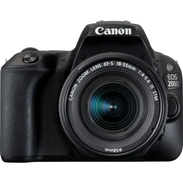 Canon EOS 200D + EF-S 18-55mm f/4-5.6 IS STM SLR Camera Kit 24.2 MP CMOS 6000 x 4000 pixels Black
