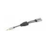 Manhattan Headphone Stereo Audio Y-Splitter Cable, 3.5mm, Aux, 15cm, Male/2x Female, Connects Two Sets of Headphones to One Audio Jack, Slim Design, Black/Silver, Gold plated contacts and pure oxygen-free copper wire, Lifetime Warranty, Polybag
