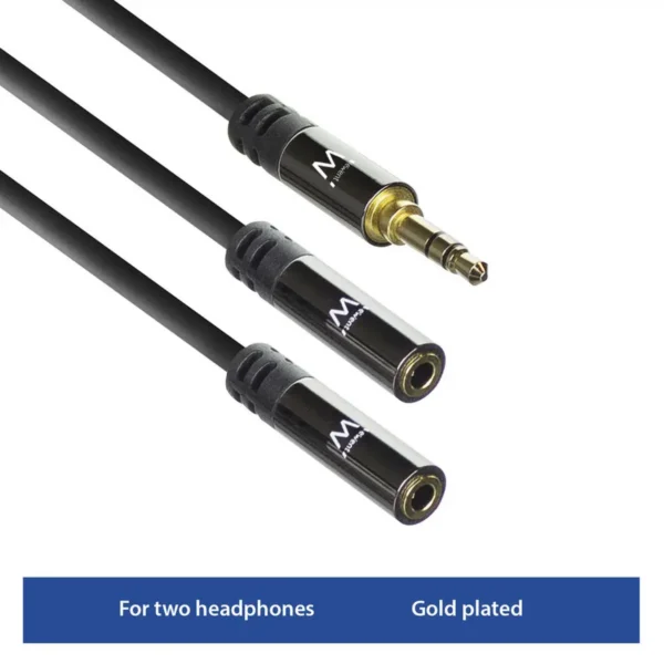 Ewent EW9236 audio cable 0.15 m 3.5mm 2 x 3.5mm Black