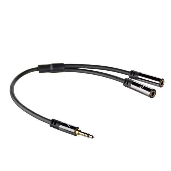 Ewent EW9236 audio cable 0.15 m 3.5mm 2 x 3.5mm Black