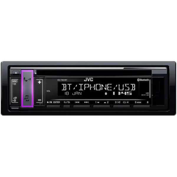 JVC KD-T801BT 1-DIN CD Receiver