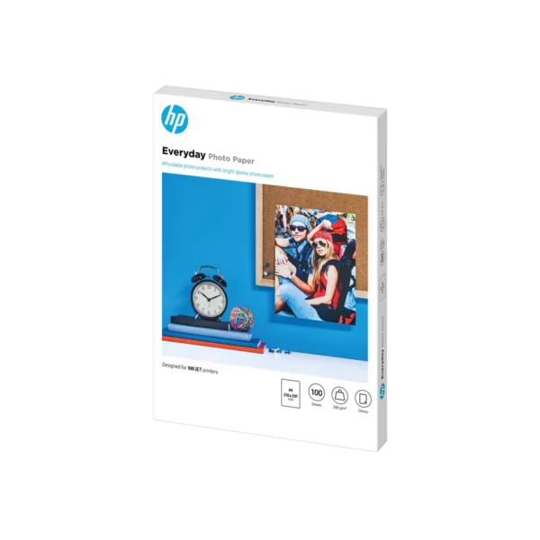 HP Everyday Photo Paper, Glossy, 200 g/m2, A4 (210 x 297 mm), 100 sheets