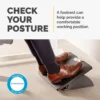 Fellowes Foot Rest Under Desk – Office Suites Under Desk Foot Rest Ergonomic Foot Rest with 3 Height Adjustable Positions & Antibacterial Technology – Foot Rest Stool for Office & Home – Black