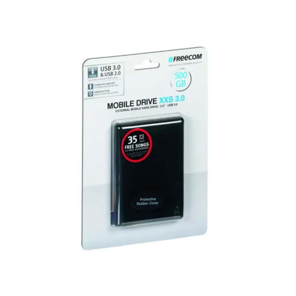 Freecom Mobile Drive XXS 3.0 external hard drive 500 GB 2.5″ USB Type-A 3.2 Gen 1 (3.1 Gen 1) Black