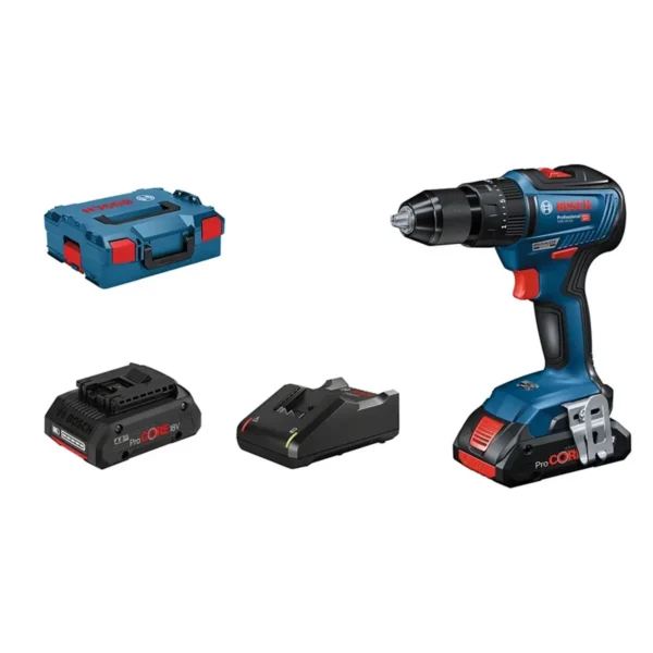 Bosch GSB 18V-55 PROFESSIONAL 1800 RPM Keyless 1.1 kg Black, Blue, Red