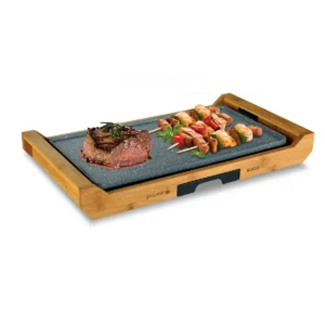 Sogo BAR-SS-1223 electric griddle Freestanding 2200 W Bamboo, Grey, Wood