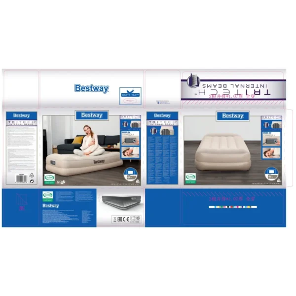 Bestway 67694 air mattress Double mattress Beige Unisex