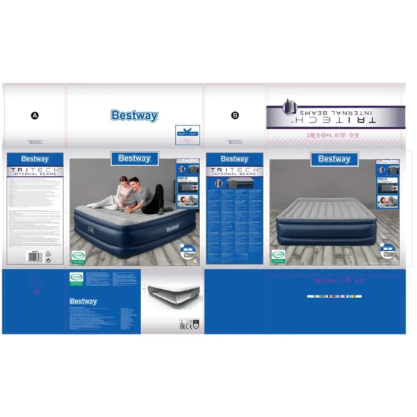 Bestway 67692 air mattress Double mattress Blue, Grey Unisex