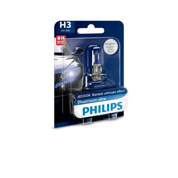 Philips BlueVision ultra car headlight bulb 12336BVUB1