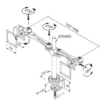 Neomounts FPMA-D920D monitor mount / stand 61 cm (24″) Desk Silver