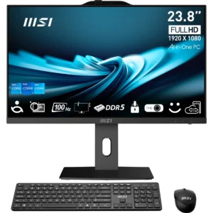 MSI Pro AP242P 14M-673FR Intel® Core™ i3 i3-14100 60.5 cm (23.8″) 1920 x 1080 pixels All-in-One PC 8 GB DDR5-SDRAM 512 GB SSD Windows 11 Pro Wi-Fi 6E (802.11ax) Black