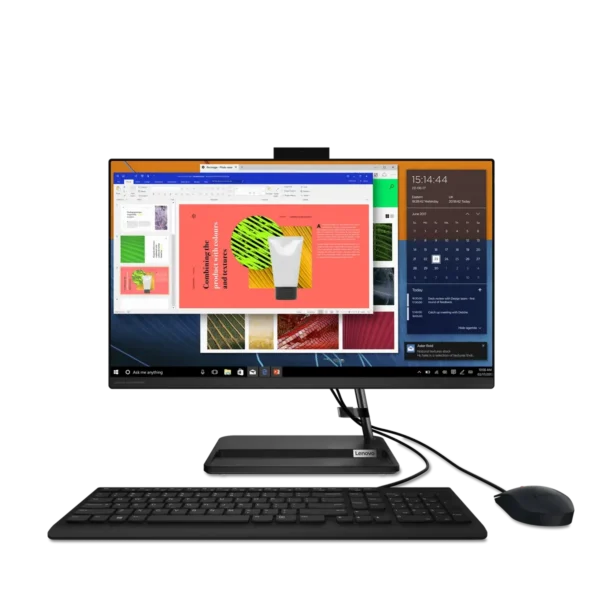 Lenovo IdeaCentre 3 AMD Ryzen™ 5 7530U 60.5 cm (23.8″) 1920 x 1080 pixels All-in-One PC 16 GB DDR4-SDRAM 1 TB SSD Windows 11 Home Wi-Fi 6 (802.11ax) Black